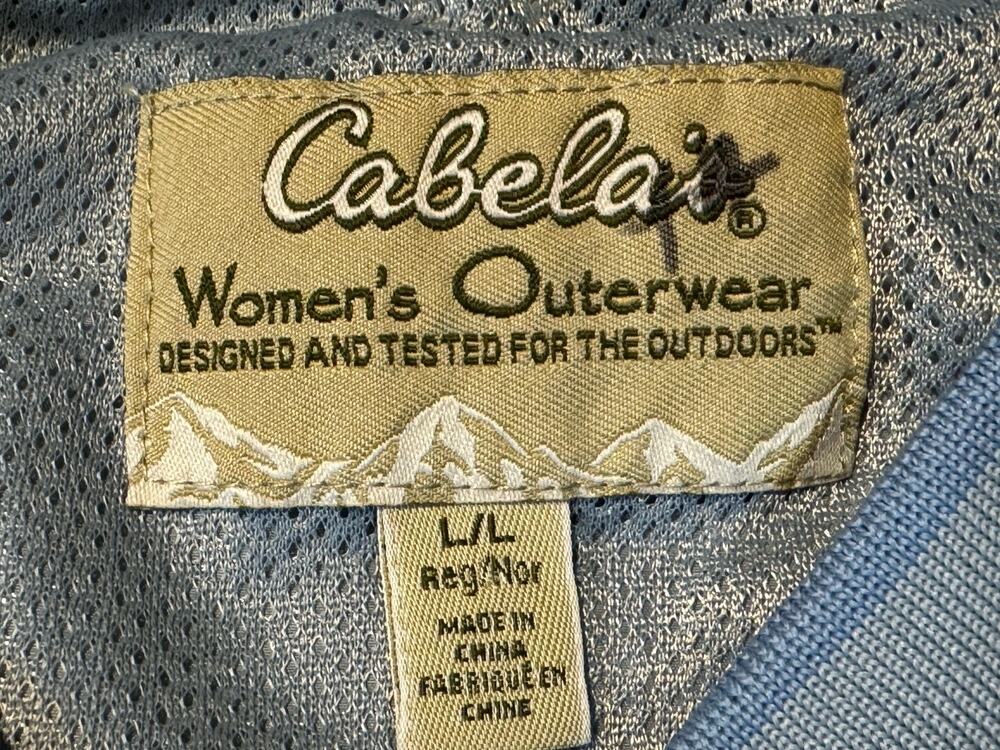 Cabelas Womens Outwear Windcrest V-Neck Pullover Windbreaker Size L